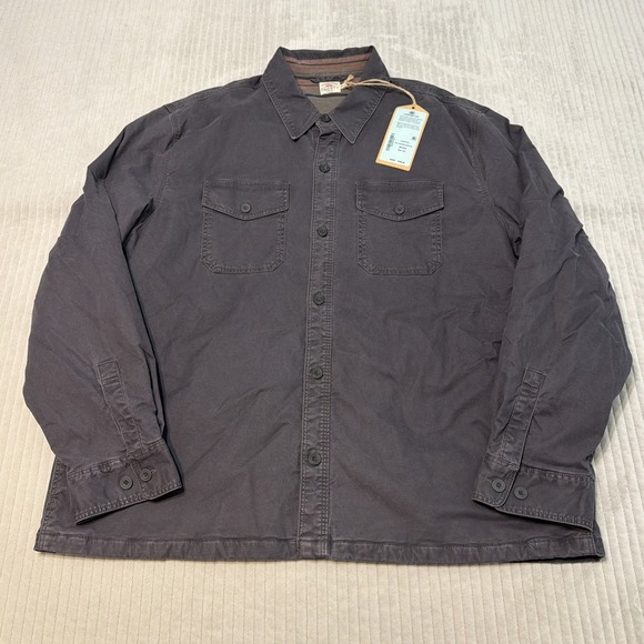 Faherty Other - Faherty Lakeside CPO Washed Charcoal Shirt Jacket Size 2XLarge NWT $248